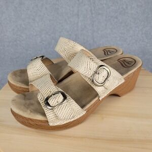 DANSKO Beige Strappy Buckle Sandals